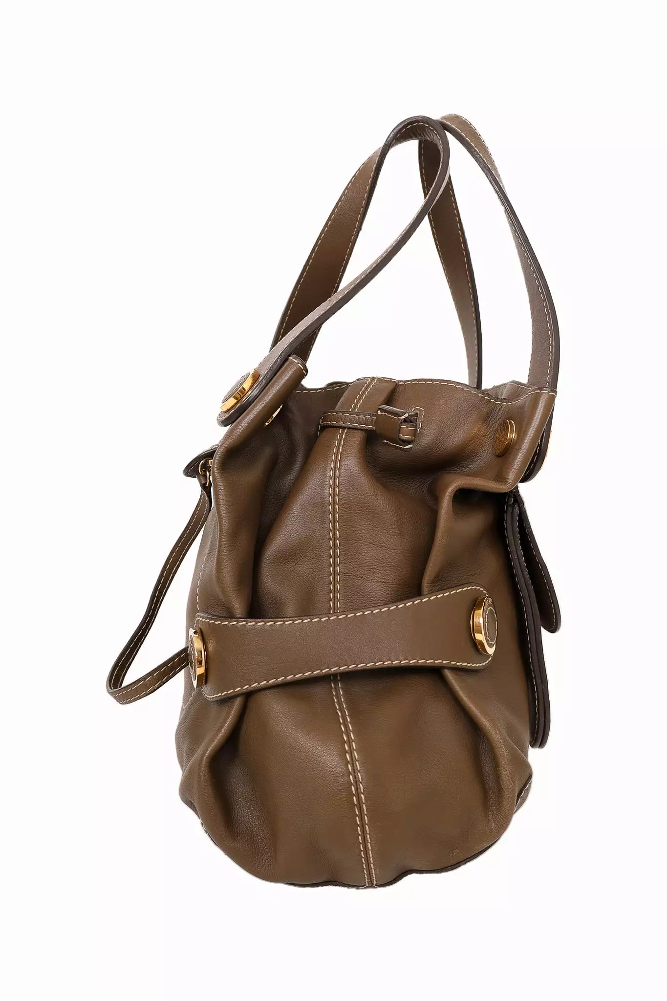 Loewe Brown Leather Top Handle Bag