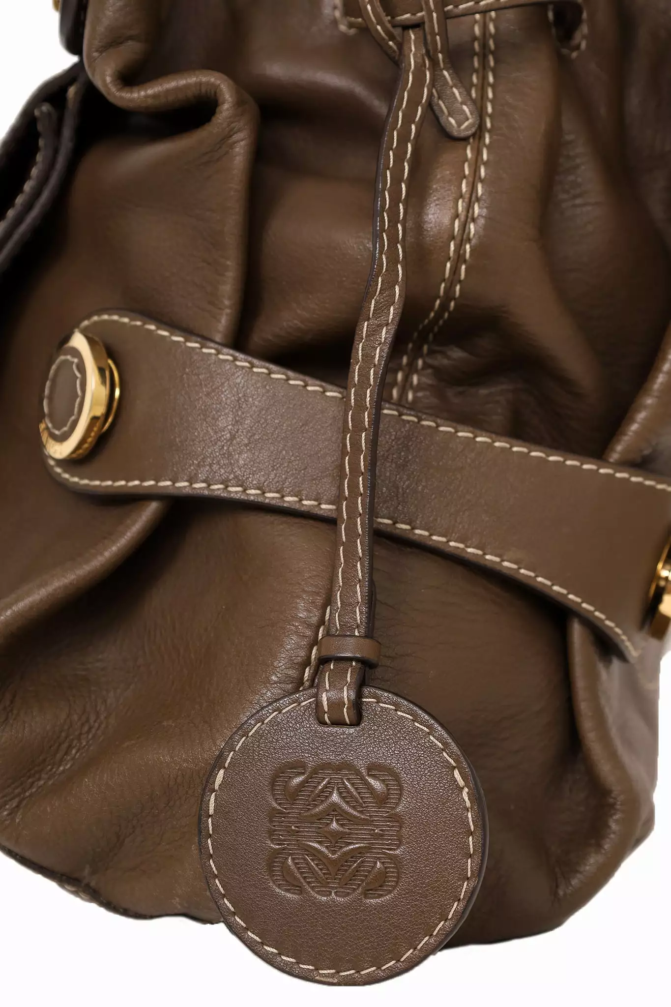 Loewe Brown Leather Top Handle Bag