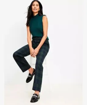 Loft Petite Straight Cropped Cuff Pant in Wool Blend