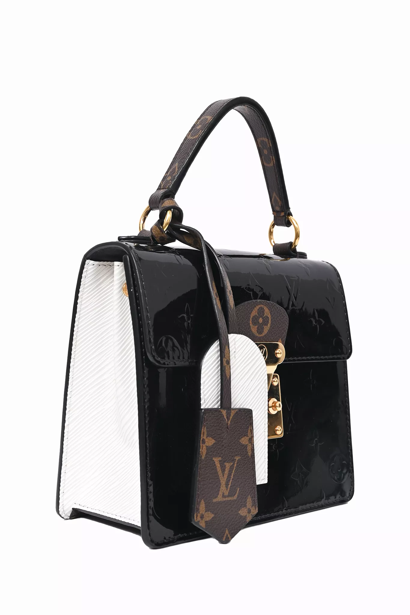 Louis Vuitton Black Monogram Vernis Spring Street Top Handle Bag