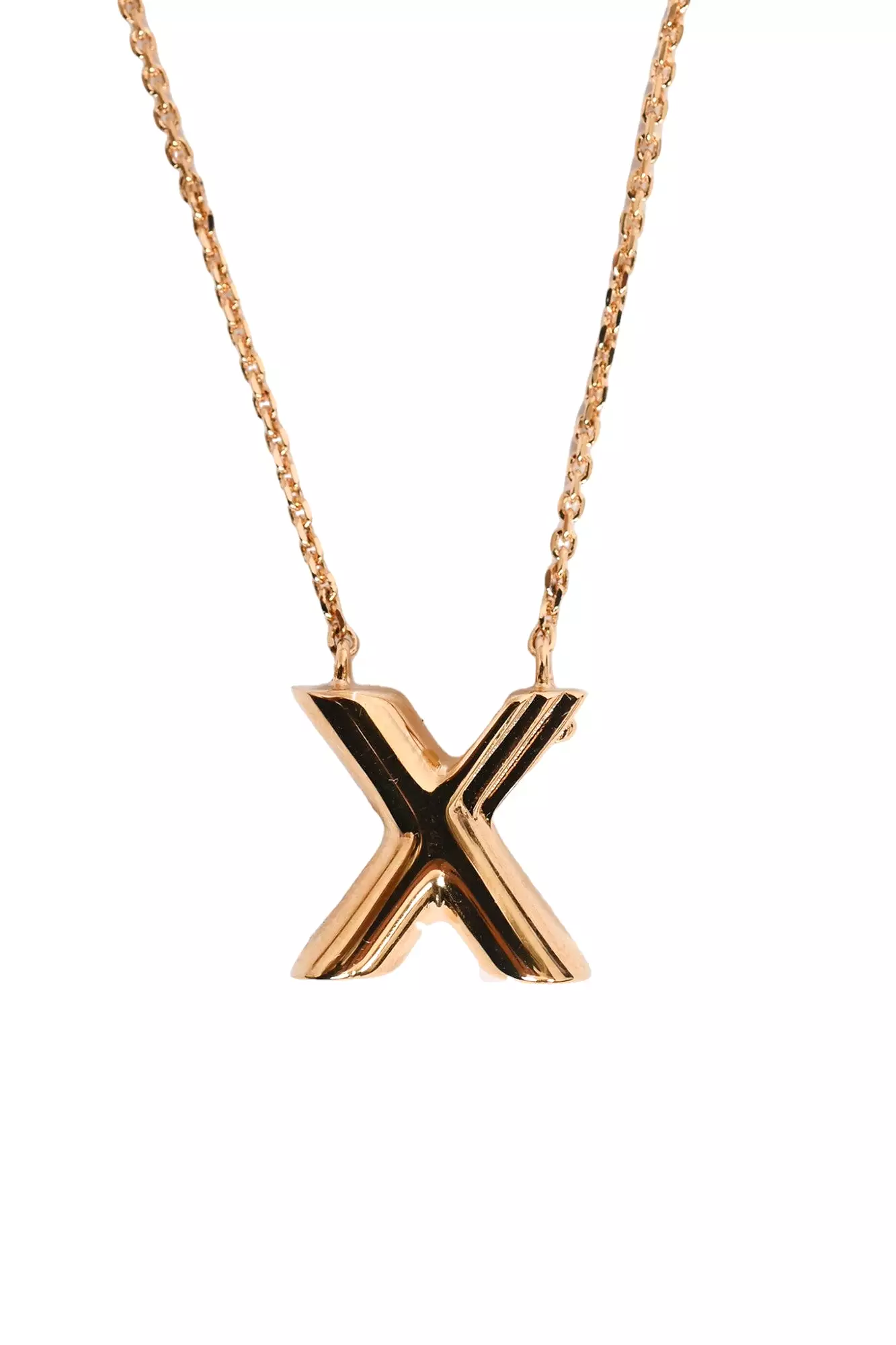 Louis Vuitton Gold Toned 'Me & Me' Pendant Necklace