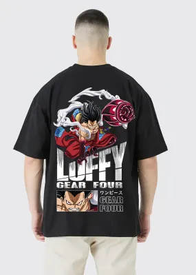 Luffy Gear Four Men Oversized Printed T-Shirt