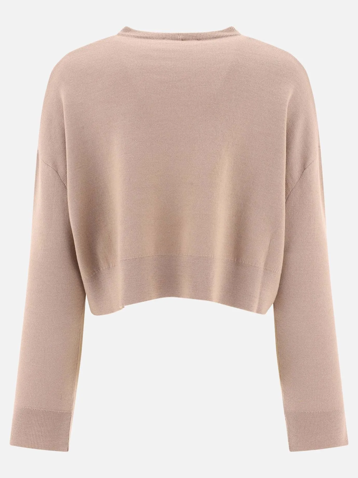 MaxMara  |Crew Neck Casual Style Wool Long Sleeves Plain Elegant Style