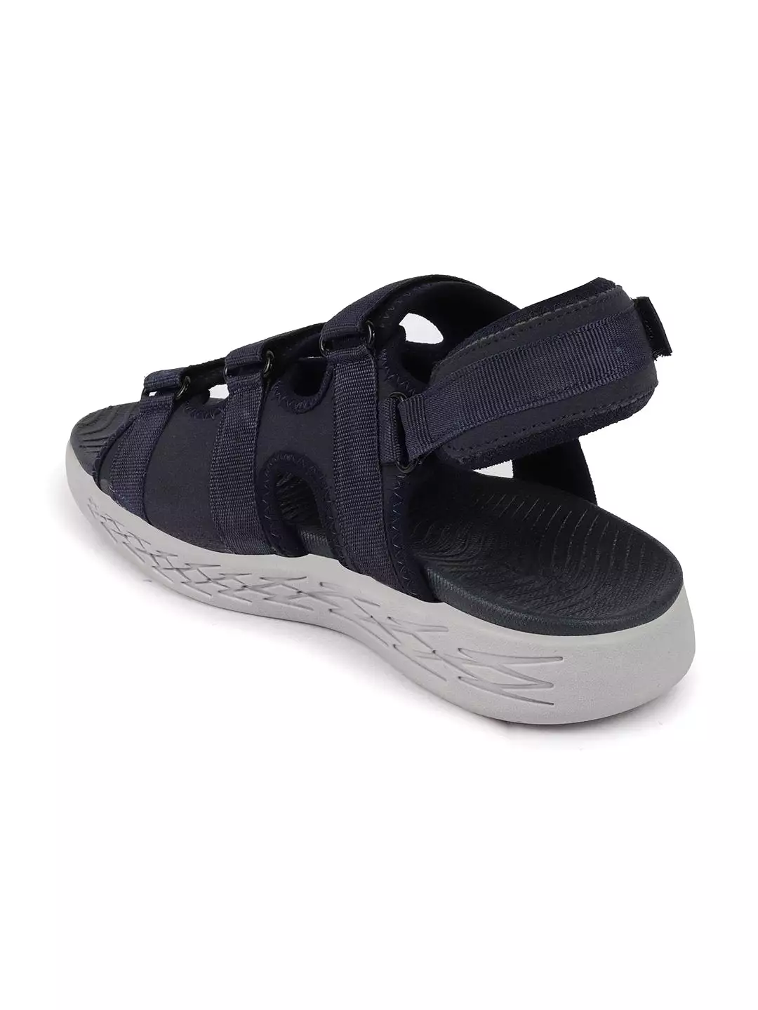 Men Navy Blue Multi Strap Phylon Sole Sandals & Floaters