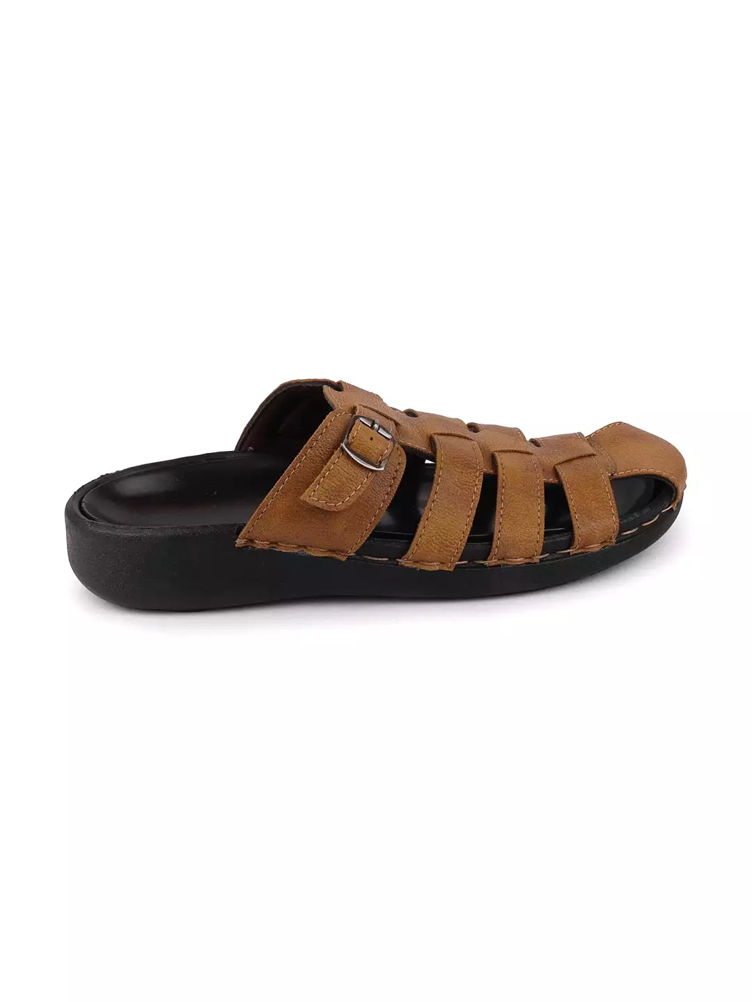 Men Tan Casual Slip-On Fishermen Sandals