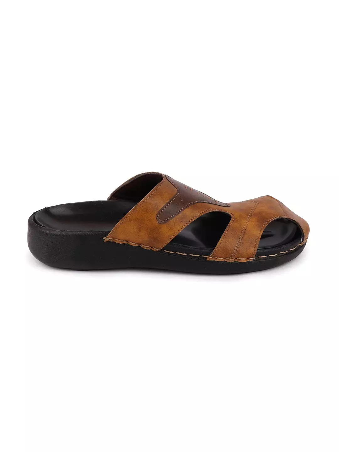 Men Tan Casual Slip-On Fishermen Sandals