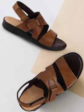 Men Tan Dress Sandals