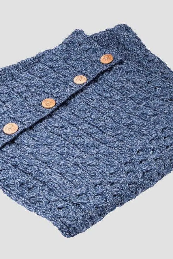 Merino Wool Throw in Denim