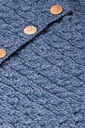 Merino Wool Throw in Denim