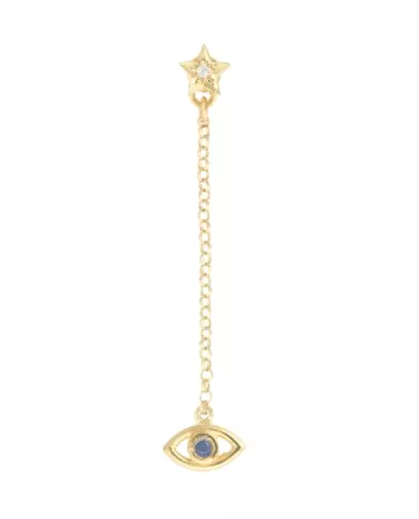 Mini Star Stud With Eye Charm (single)