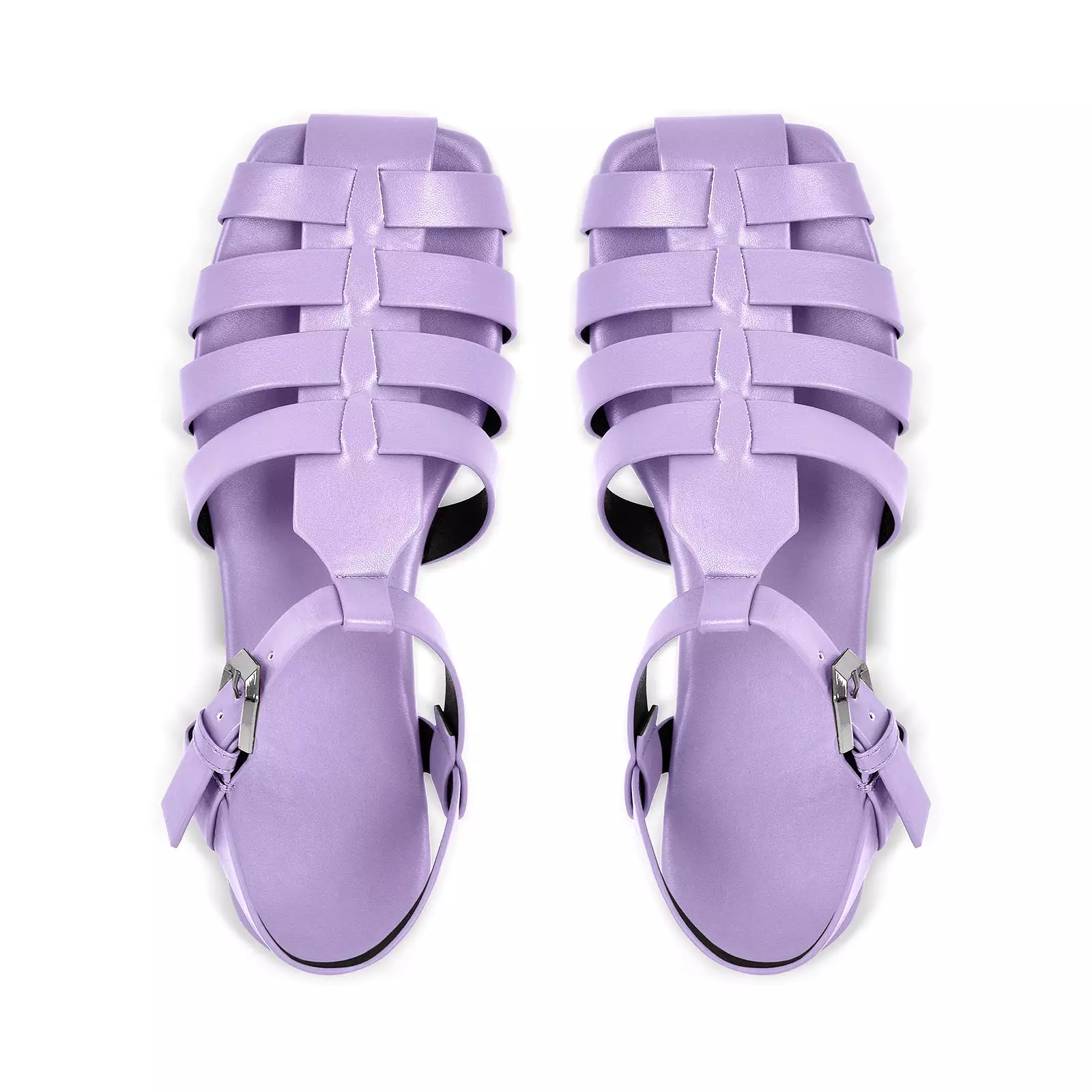 Multiple Colour Square Toe Gladiator Flat Sandals