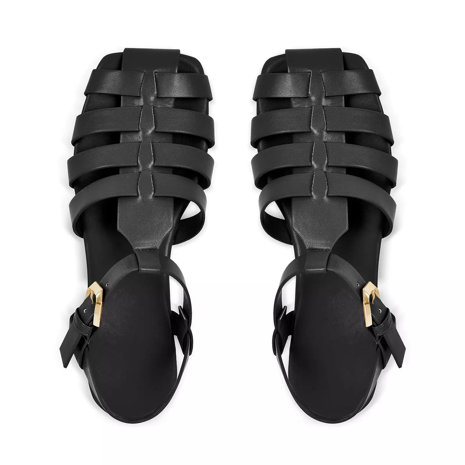 Multiple Colour Square Toe Gladiator Flat Sandals