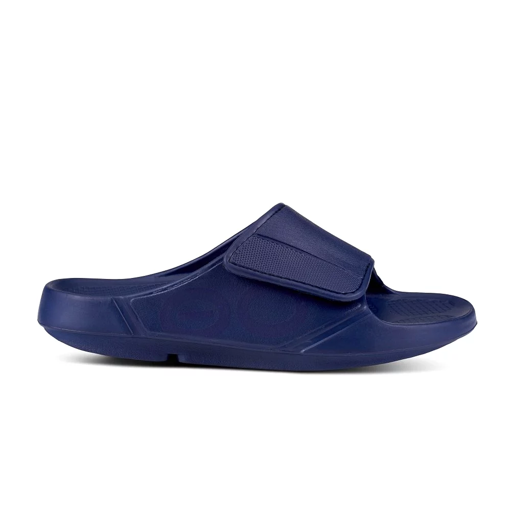 Oofos Ooahh Sport Flex Recovery Slide Sandal - Navy