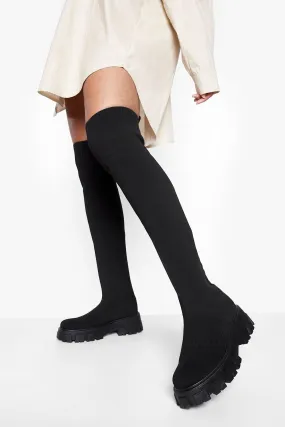 Over The Knee Knitted Boots