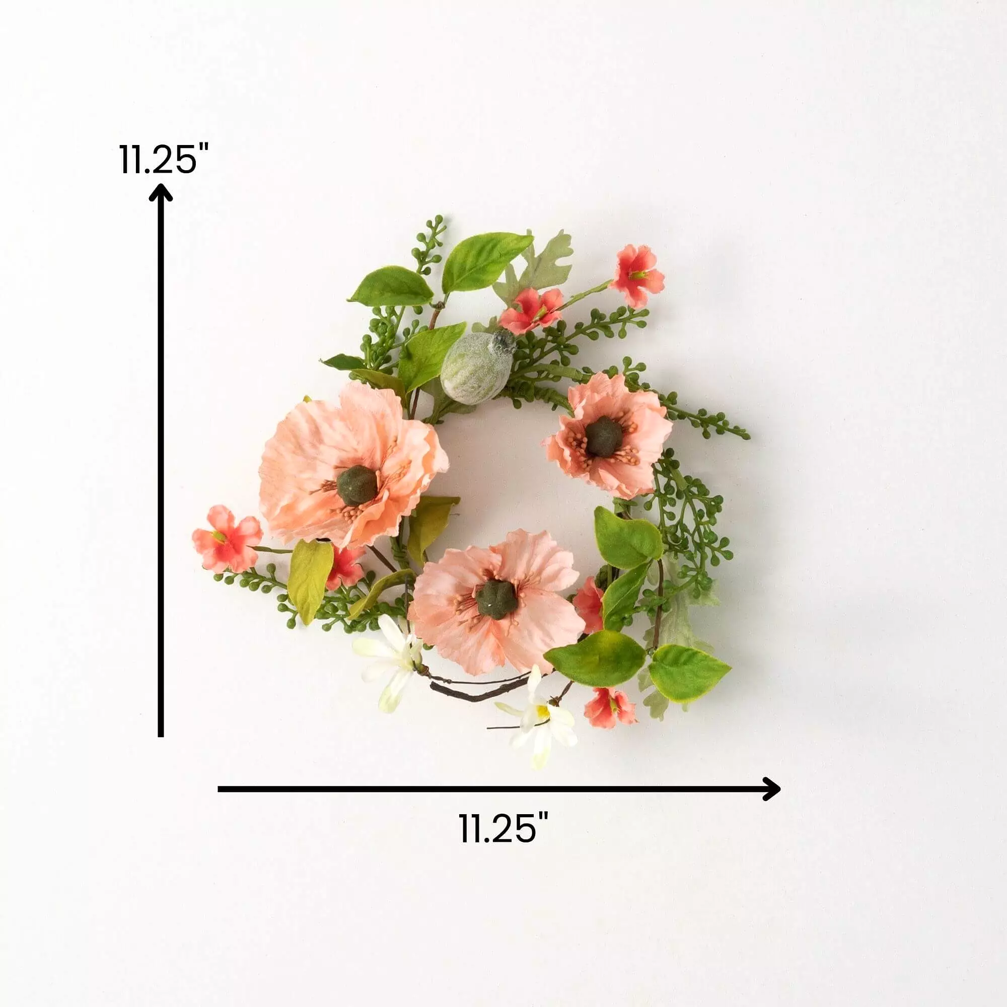 Peachy Poppy Mini Wreath