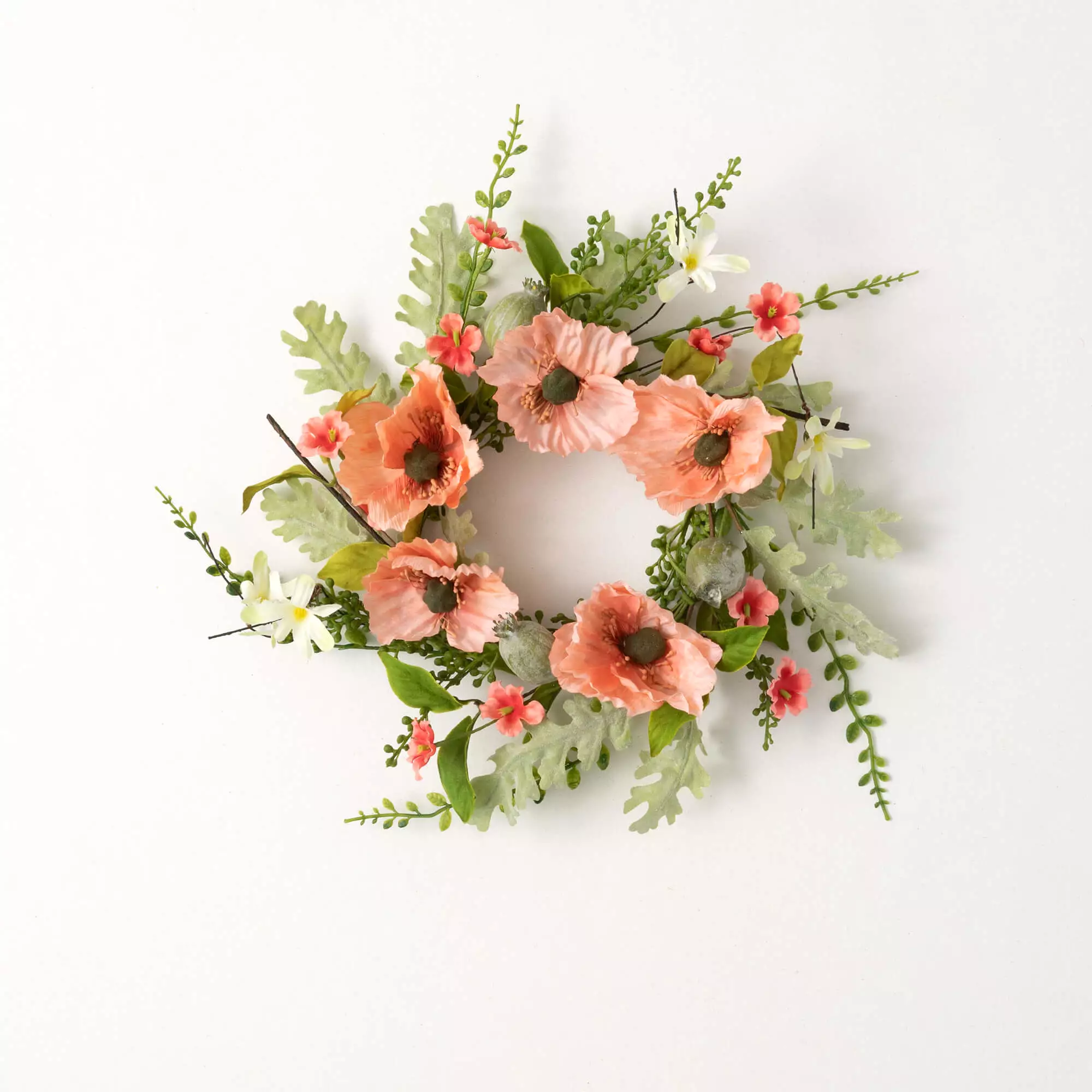 Peachy Poppy Small Wreath