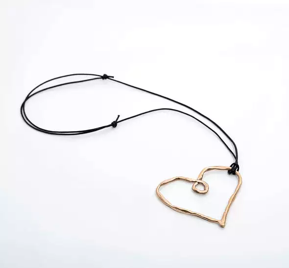 Pesci Che Volano Cuore Heart Bronze Pendant