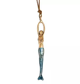 Pesci Che Volano Sirena Mermaid Bronze Pendant