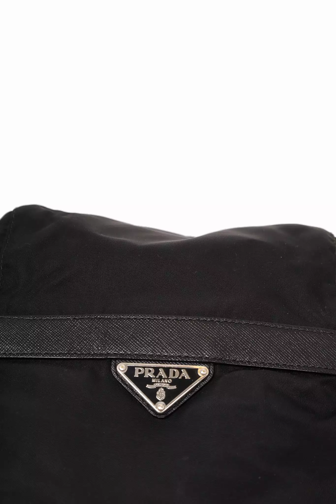 Prada Black Nylon Barcelona Top Handle Bag