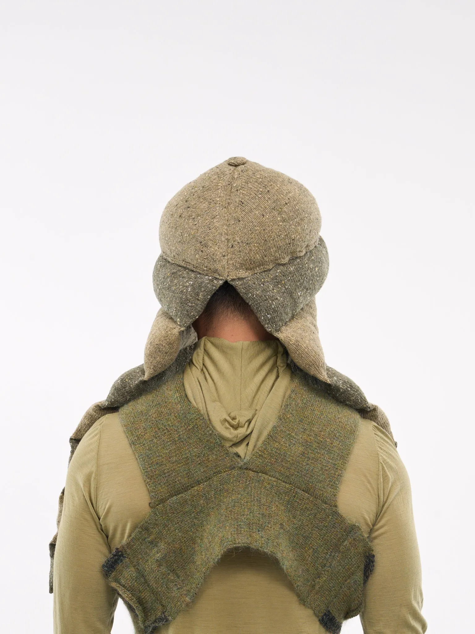 Puffer Scarf Cap (240040-GREEN-KHAKI)