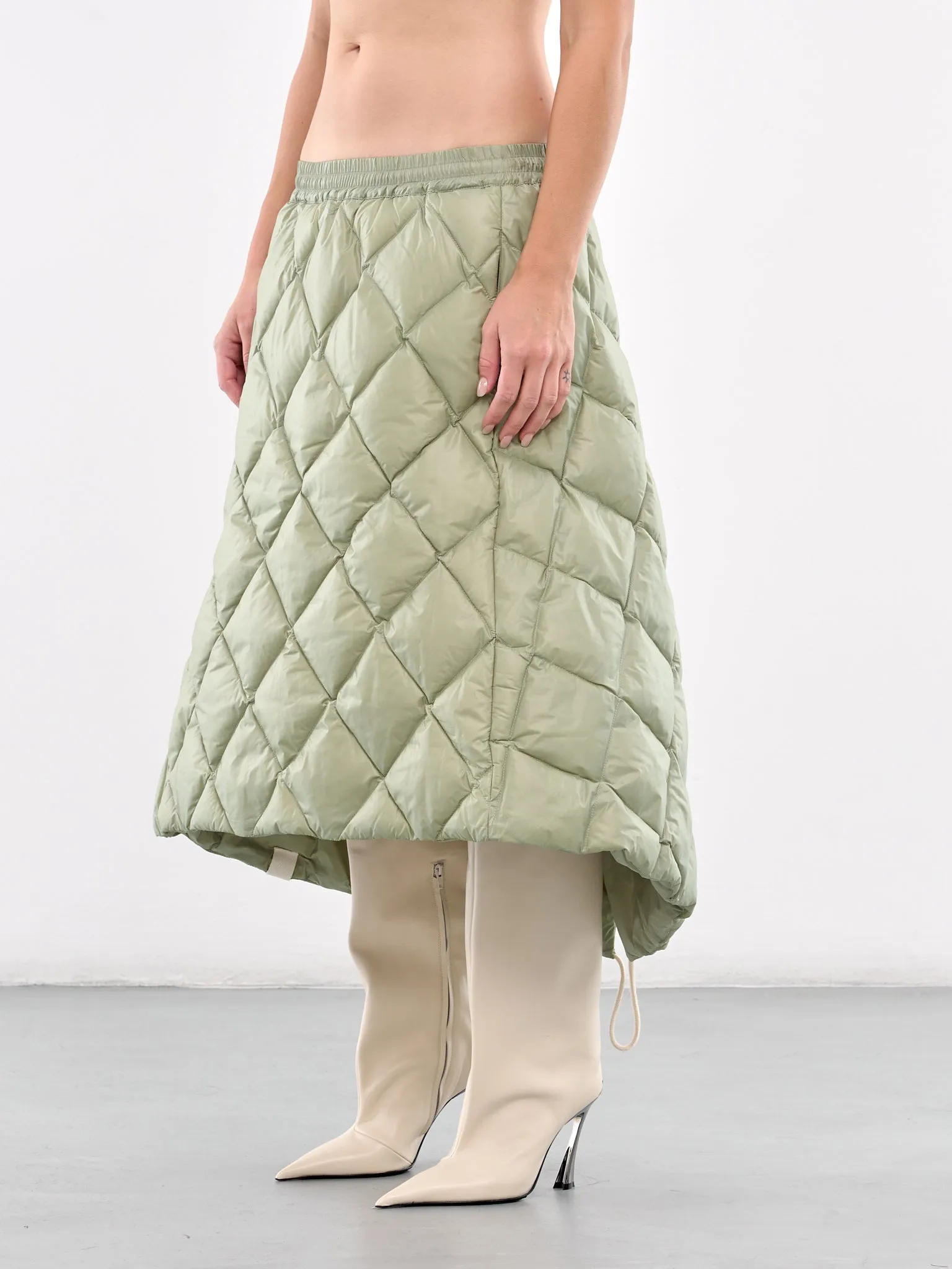 Quilted Puffer Skirt (J40AF0163-J700074-LIGHT-GREEN)