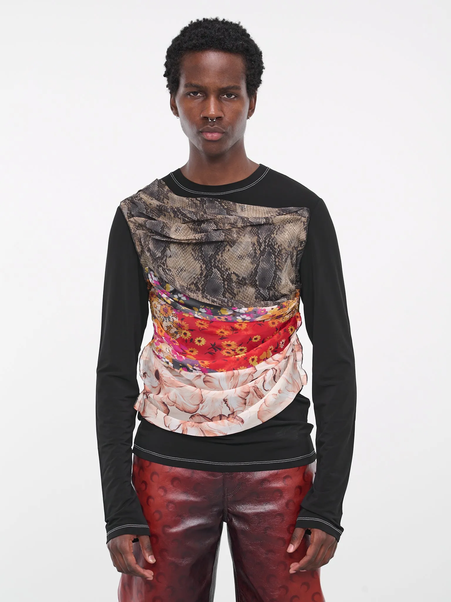 Regenerated Silk Scarves Tee (MTO029-UWOV0005-MU00-MULTICOLO)