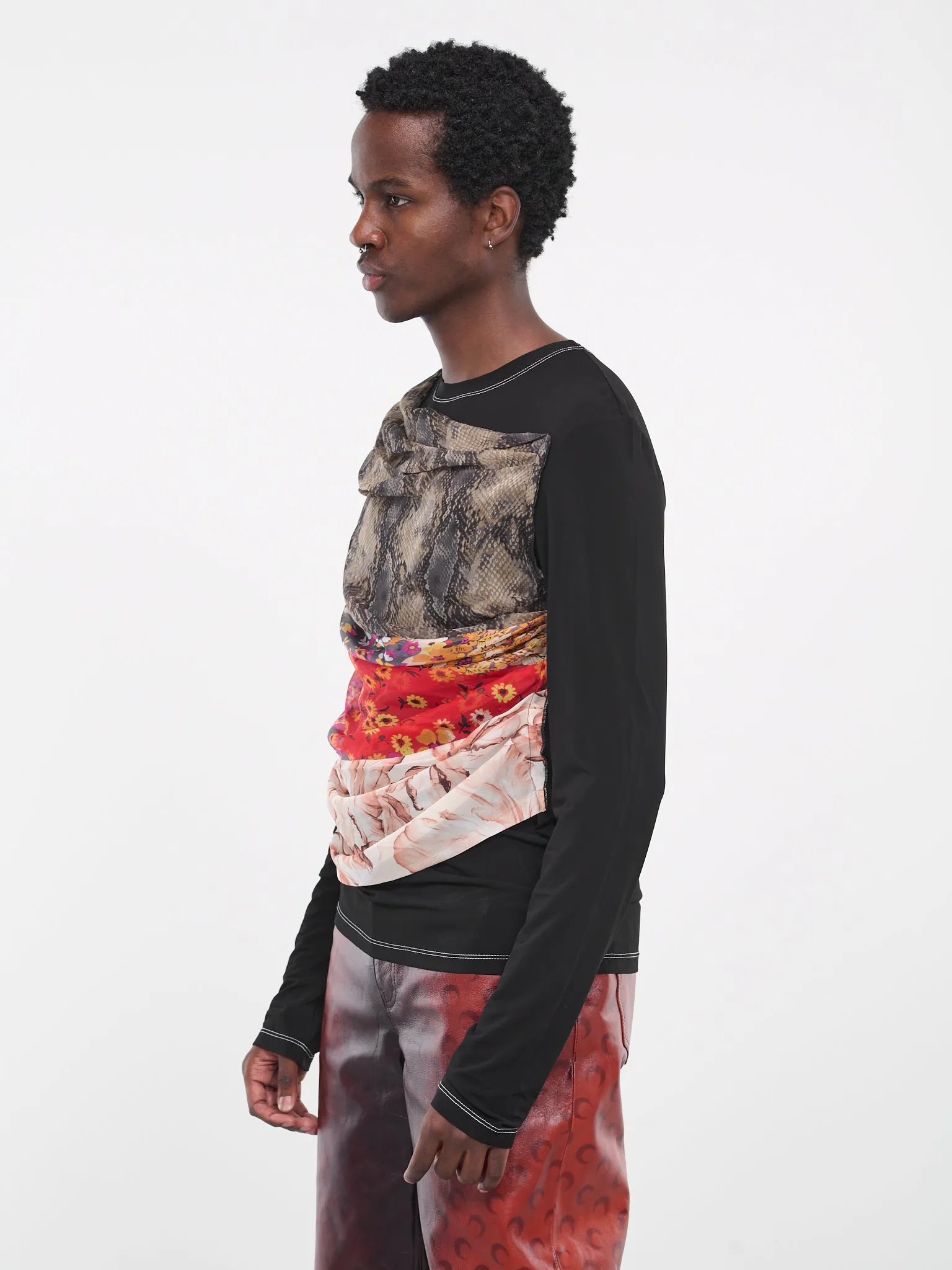 Regenerated Silk Scarves Tee (MTO029-UWOV0005-MU00-MULTICOLO)