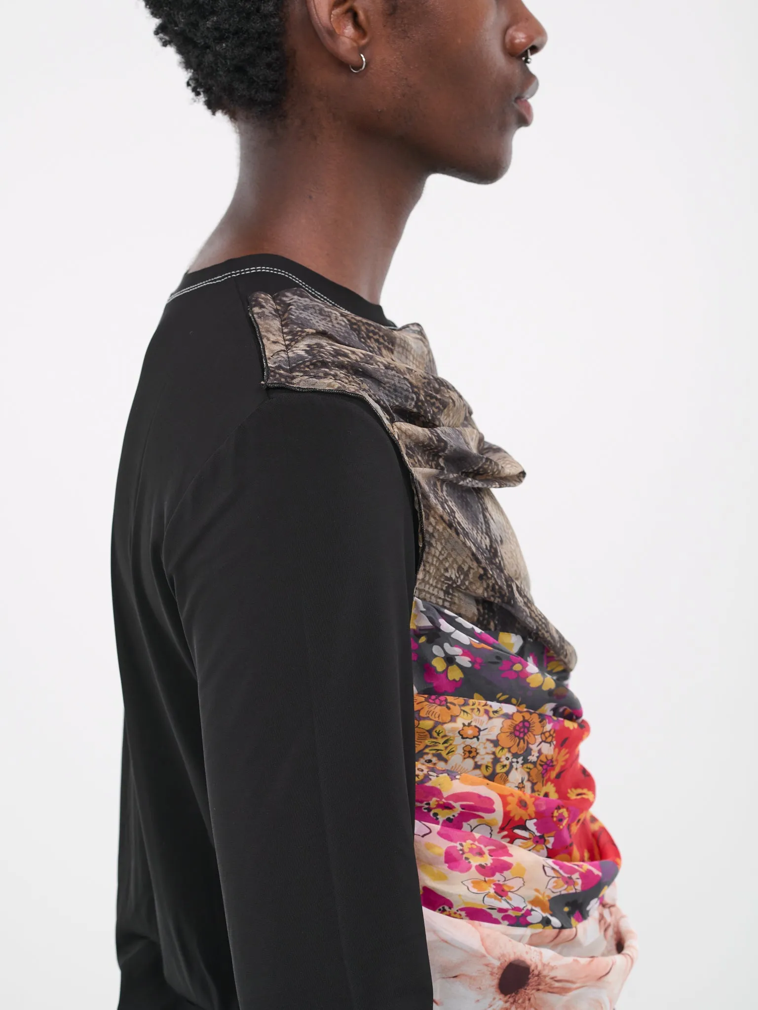 Regenerated Silk Scarves Tee (MTO029-UWOV0005-MU00-MULTICOLO)