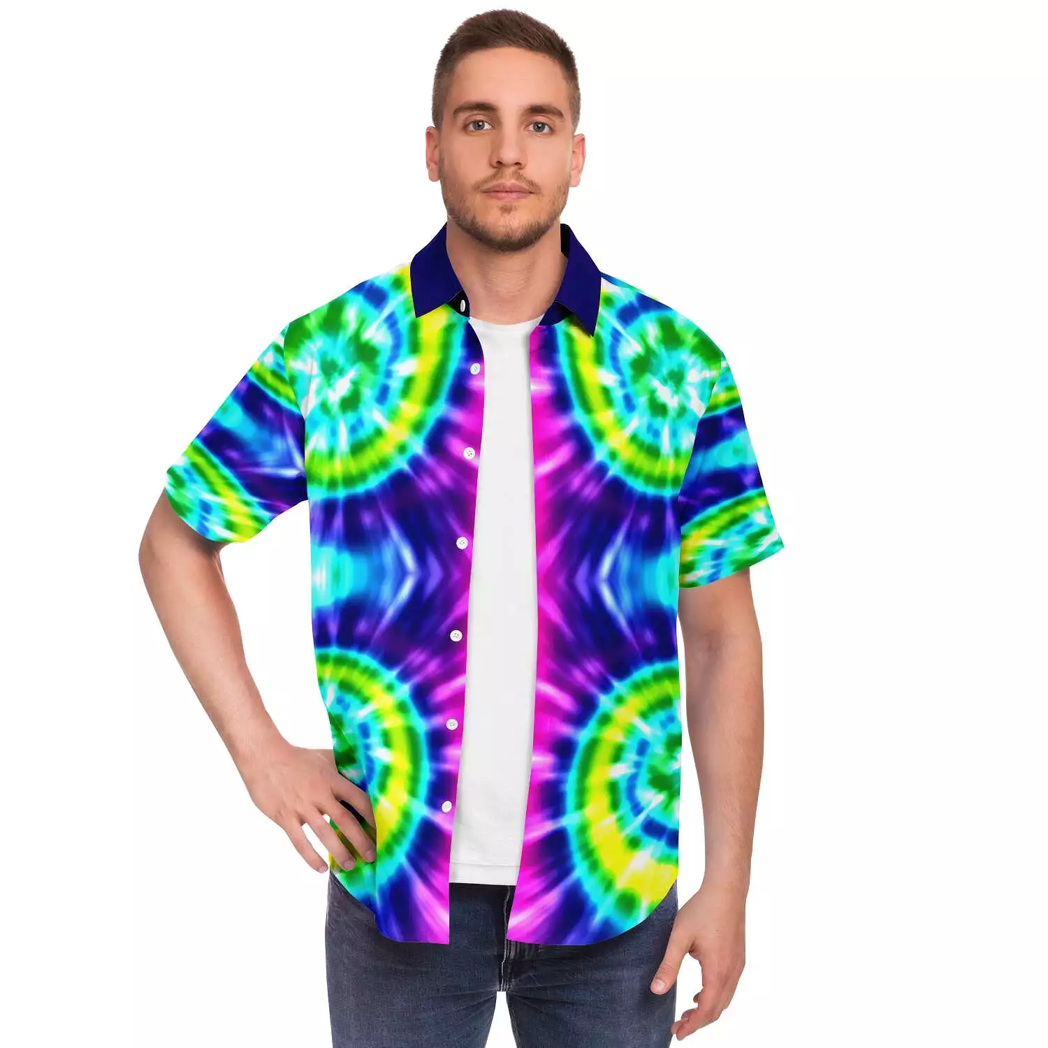 Rings of Saturn Short Sleeve Button Down Shirt