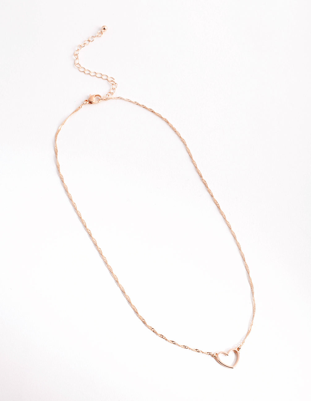 Rose Gold Open Heart Necklace