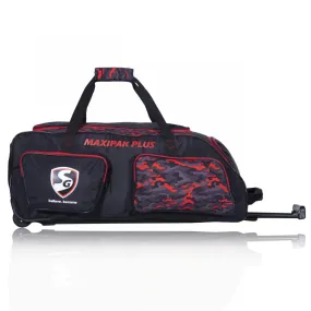 SG Maxipak Plus Cricket Kit Bag With Trolley (Black/Red)