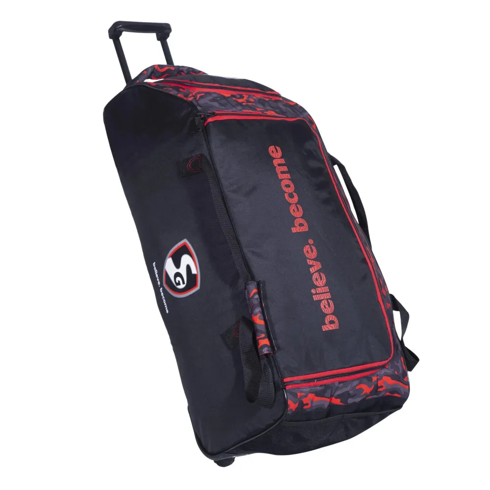 SG Maxipak Plus Cricket Kit Bag With Trolley (Black/Red)