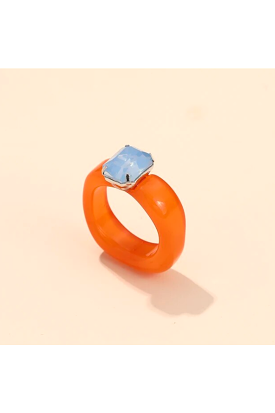 SHINE BRIGHT LIKE A DIAMOND RING TANGERINE & SKY