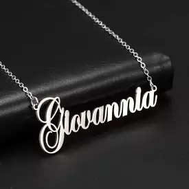 Shop i Style Custom Name Necklace Personalized Steel Color Stainless Steel Necklaces For Women Men