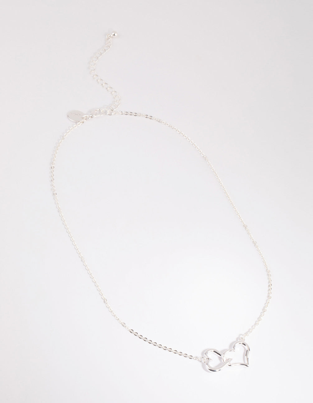 Silver Interlocked Hearts Necklace