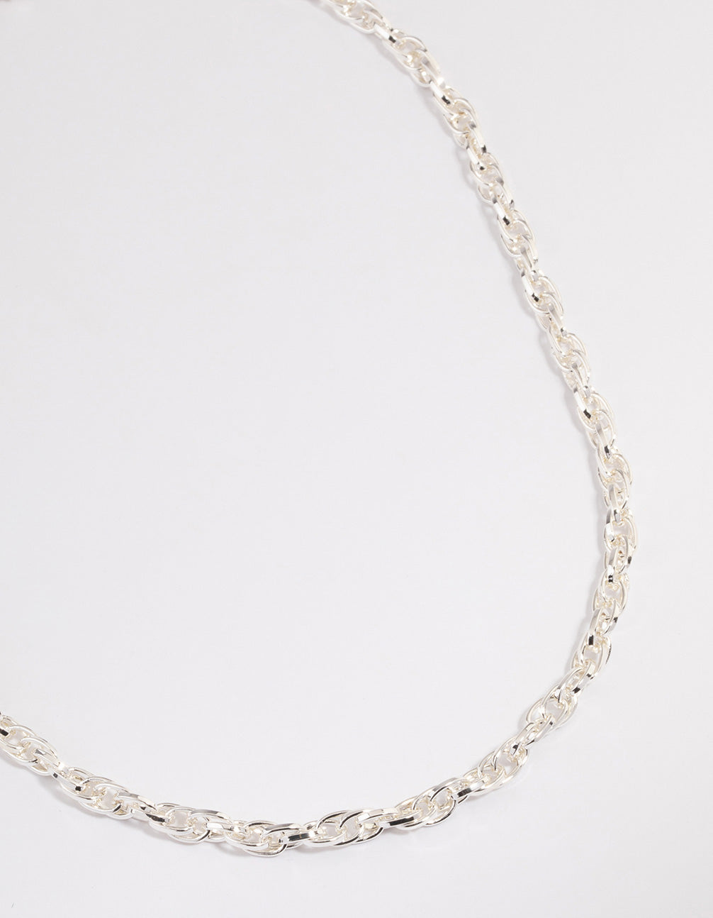 Silver Intertwined Chain Necklace