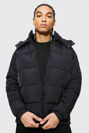 Square Quilted Panel Puffer