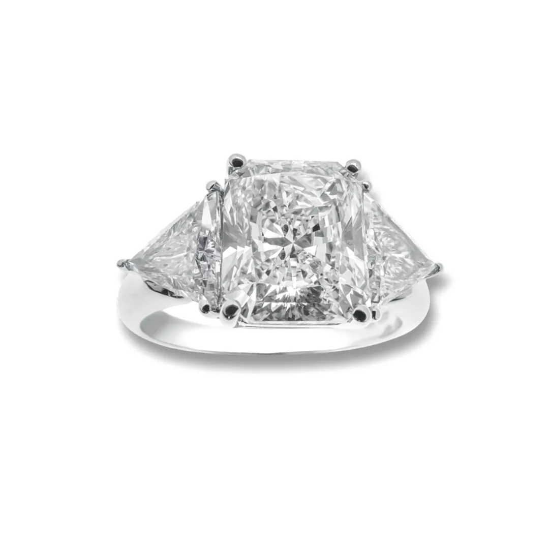 Square Radiant Cut Diamond Engagement Rings