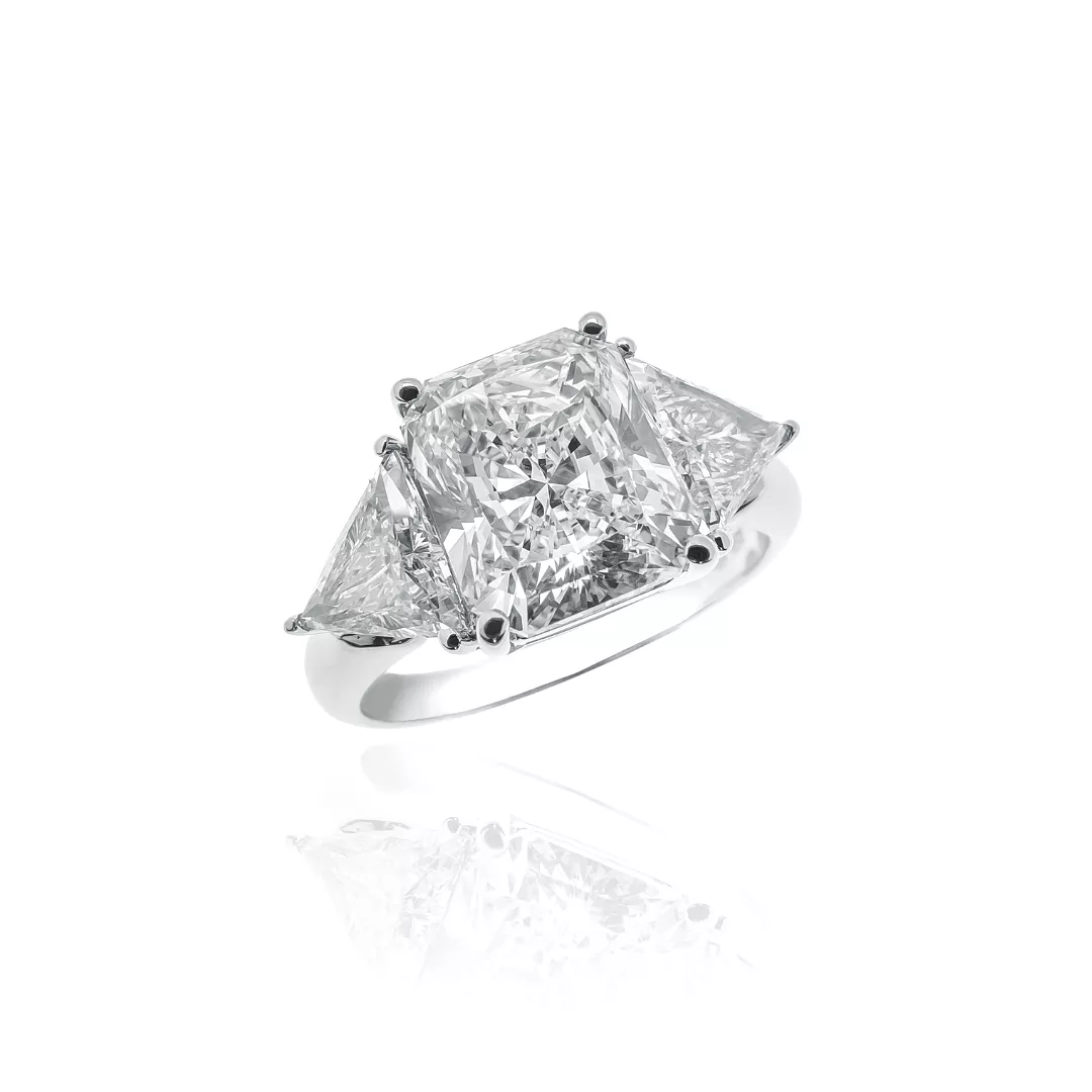 Square Radiant Cut Diamond Engagement Rings