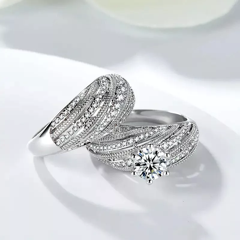 Sterling Silver color Ring for Unisex Natural -S355039