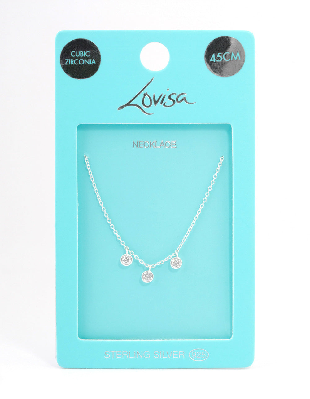 Sterling Silver Cubic Zirconia Necklace