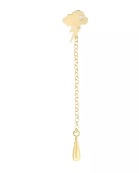 Storm Stud With Rain Drop Charm (Single)