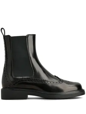 TOD'S Elegant Black Leather Chelsea Boots