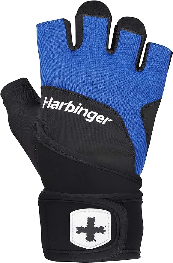 Training Grip Wristwrap Weight Lifting Gloves unisex black/blue