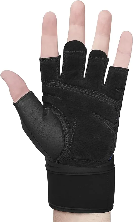 Training Grip Wristwrap Weight Lifting Gloves unisex black/blue