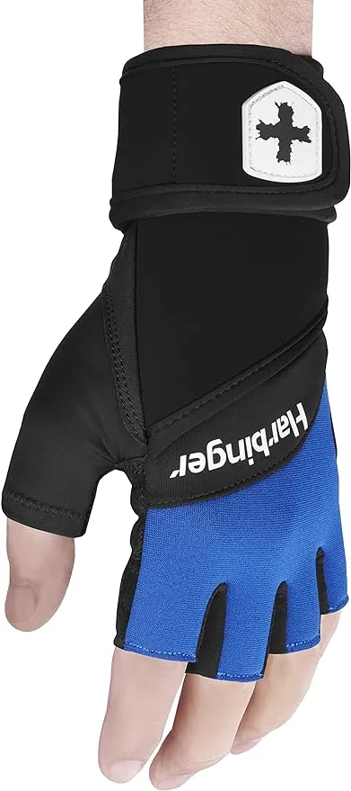 Training Grip Wristwrap Weight Lifting Gloves unisex black/blue