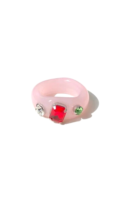 TRIPLE THREAT RING PINK