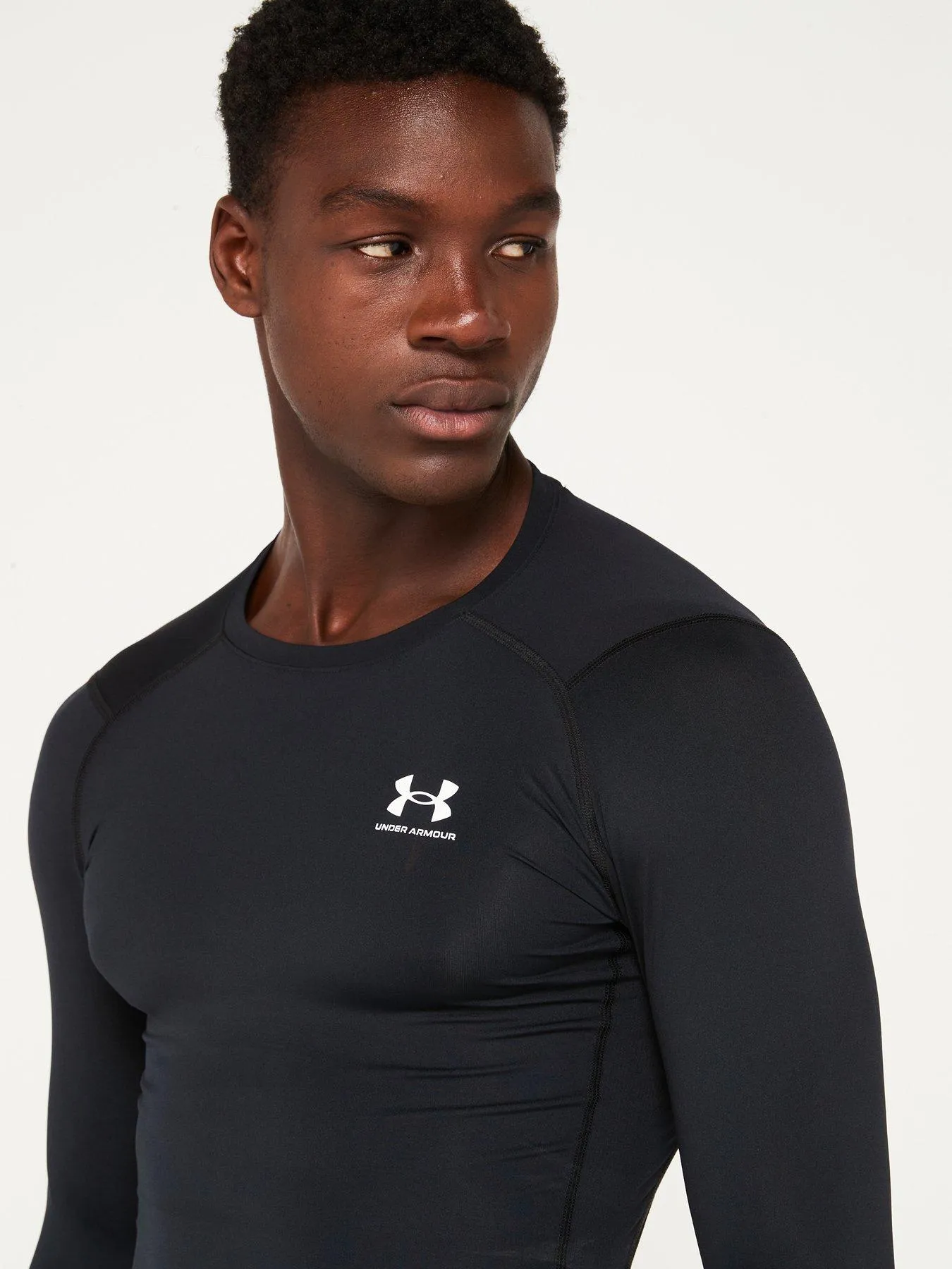 UNDER ARMOUR Heat Gear Armour Comp L/s T-shirt - Black/White