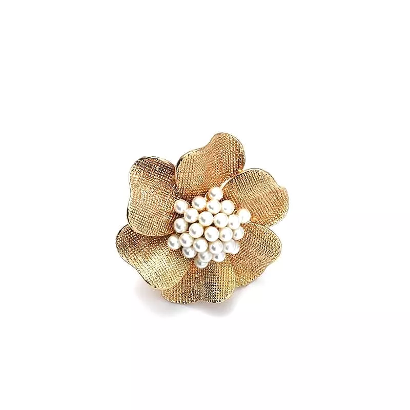 Vintage Flower Shape Beads Rings