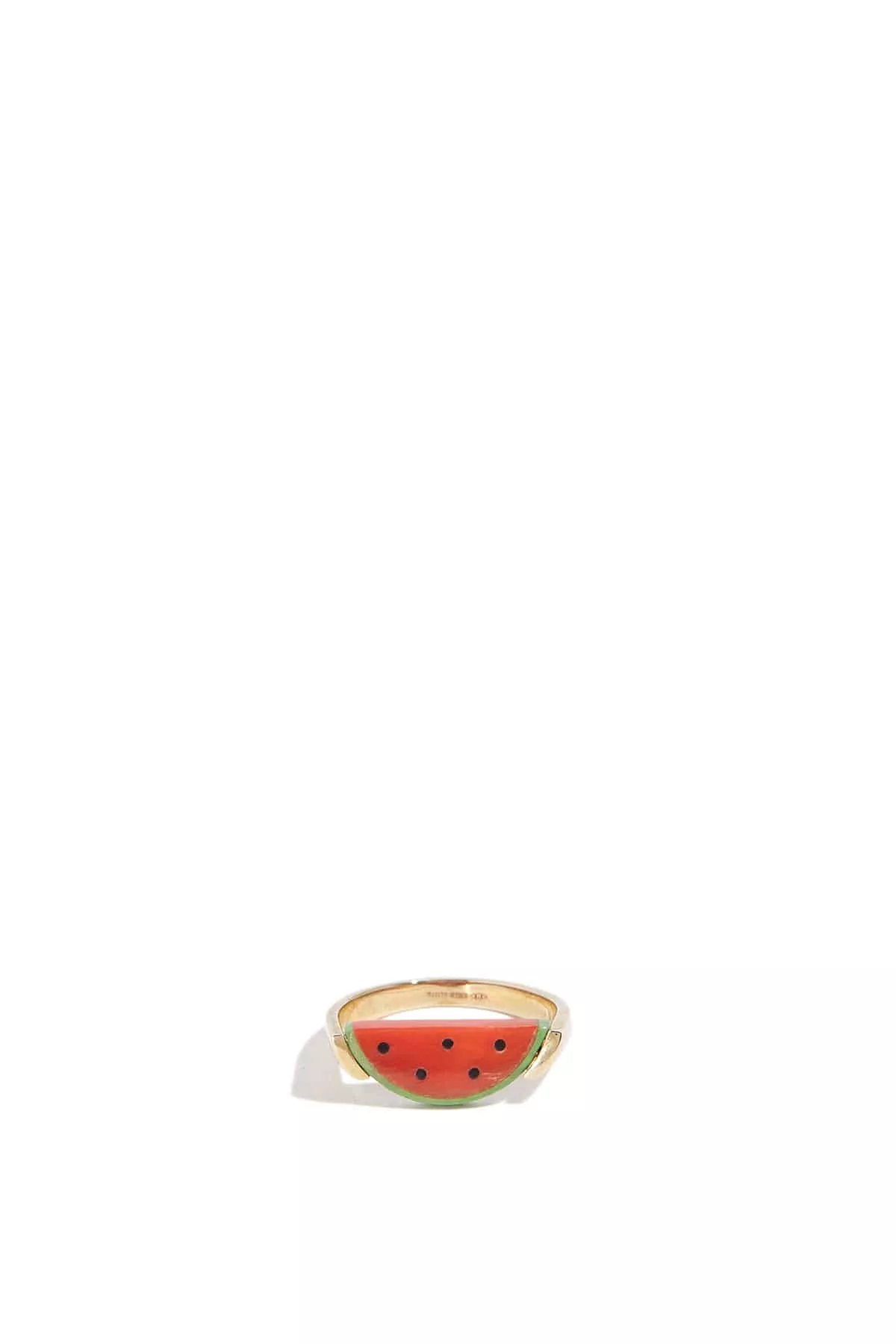 Watermelon Ring in Yellow Gold